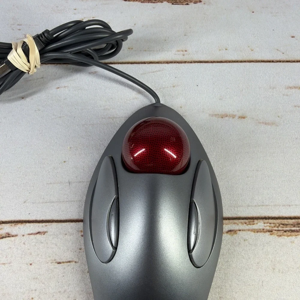Logitech Trackman Marble Mouse USB Wired Ambidextrous T-BC21 Used